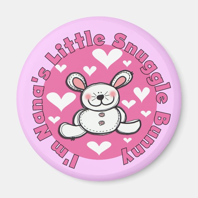 Imán Poco conejito del Snuggle de Nana (Frente)