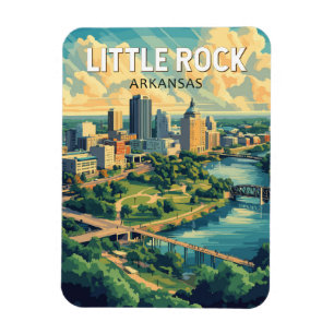 Imán Poco Rock Arkansas Viaje Arte Vintage