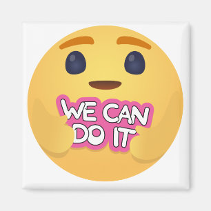 Imán Podemos hacerlo, cuidando Emojis