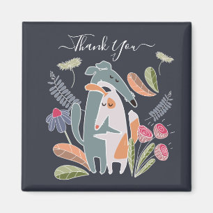 Imán Podenco y Galgo personalizados abrazan a la marina