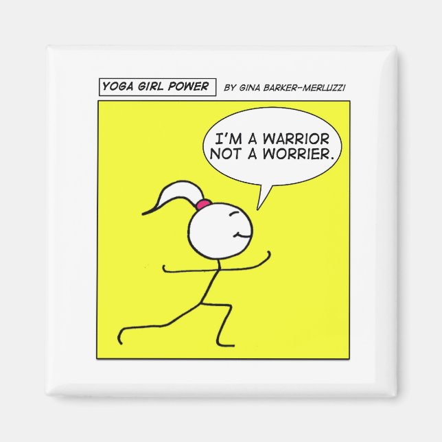 Imán Poder Chica de yoga (Frente)