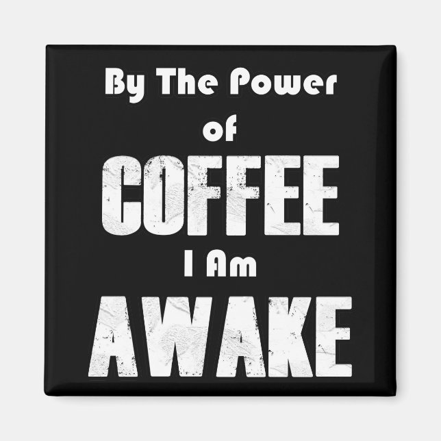 Imán Poder del café (en blanco) (Frente)