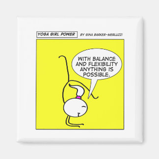 Imán Poder del Chica de yoga "Equilibrio y flexible"