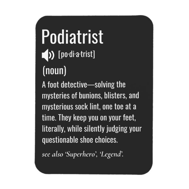 Imán Podiatrist definition (Vertical)