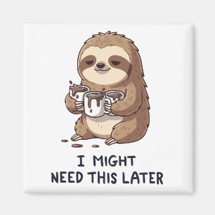 Imán Podría Necesitar Café Más Tarde - Humor Lazy Sloth