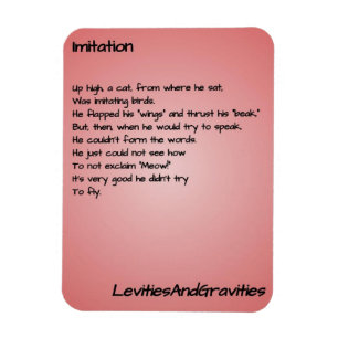 Imán Poem Kitchen Magnet - Imitación