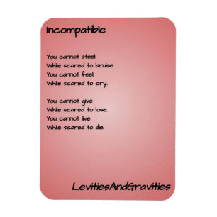 Imán Poem Kitchen Magnet - Incompatible