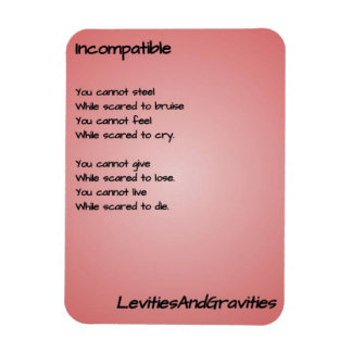 Imán Poem Kitchen Magnet - Incompatible