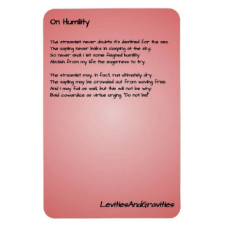 Imán Poem Kitchen Magnet - Sobre Humildad