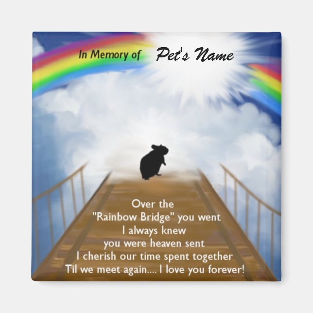 Imán Poema conmemorativo del puente arco iris para Hams (Frente)