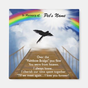 Imán Poema conmemorativo del puente arcoiris para aves