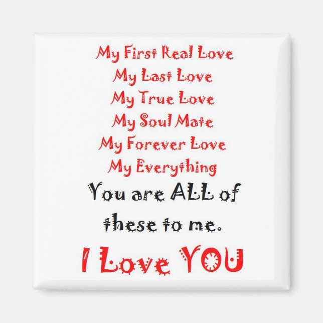 Imán Poema de amor para siempre (Frente)