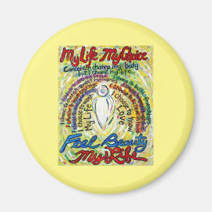 Imán Poema de cáncer Ángel blanco Personalizado de arte