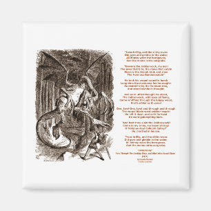 Imán Poema de Jabberwocky por Lewis Carroll