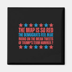 Imán Poema de la elección de Trump Mapa rojo de San Val
