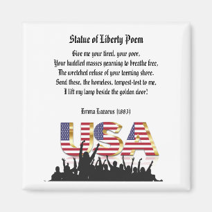 Imán Poema de la Estatua de la Libertad, una nación de