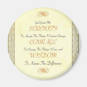 Imán Poema de la serenidad con la frontera del oro