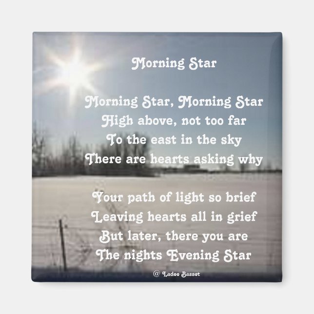 Imán Poema De Magnet Morning Star Por Ladee Basset (Frente)