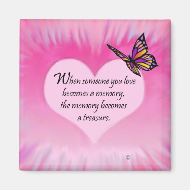 Imán Poema de mariposa de Recuerdos tesoros (Frente)