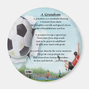 Imán Poema de nietos de fútbol