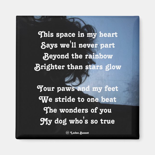 Imán Poema Del Magnet Ode A Los Perros Por Ladee Basset (Frente)