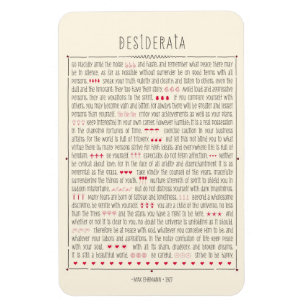Imán Poema Inspirador de Desiderata