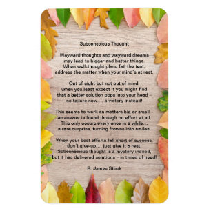 Imán Poema "Pensamiento subconsciente" en flex de 4"x6"