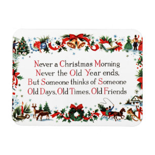 Imán Poema vintage de Navidad