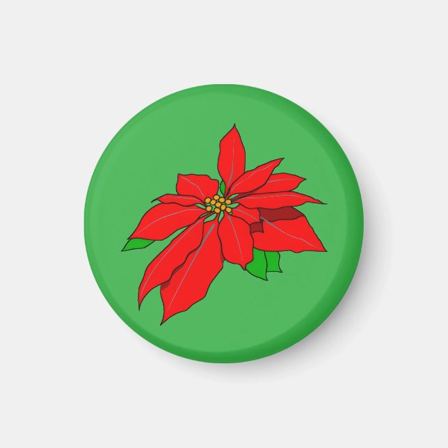 imán Poinsettia (Frente)