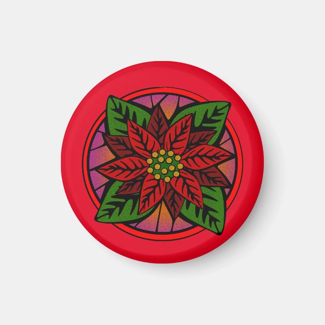 Imán Poinsettia Magnet (Frente)