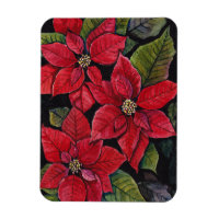 Poinsettia vibrante en acuarela