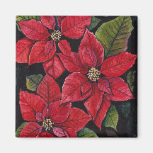 Poinsettia vibrante en acuarela