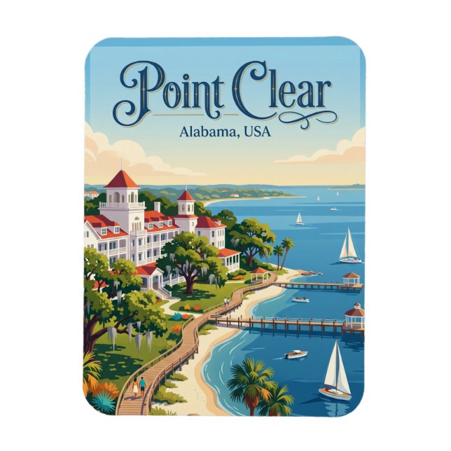 Imán Point Clear Alabama (Vertical)