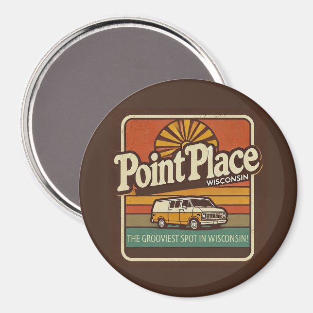 Imán Point Place Wisconsin (Anverso/Reverso)