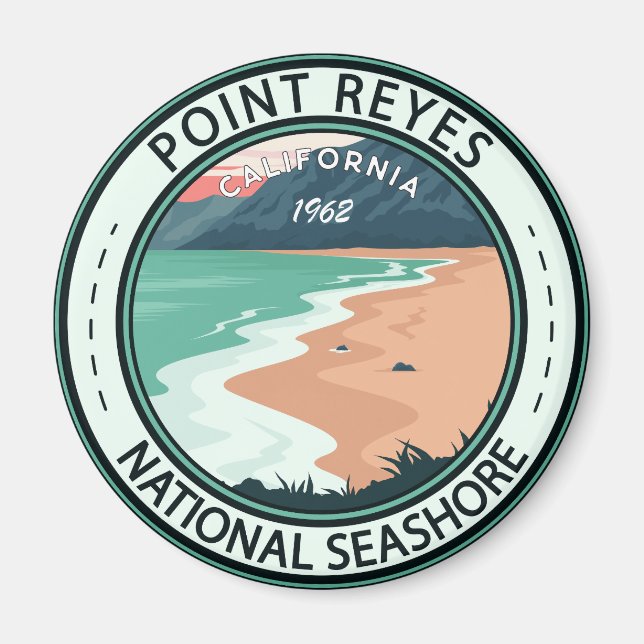 Imán Point Reyes National Seashore California Badge (Frente)