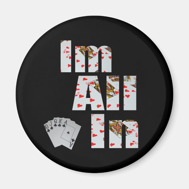 Imán Poker Im All In, Fridge Magnet (Frente)