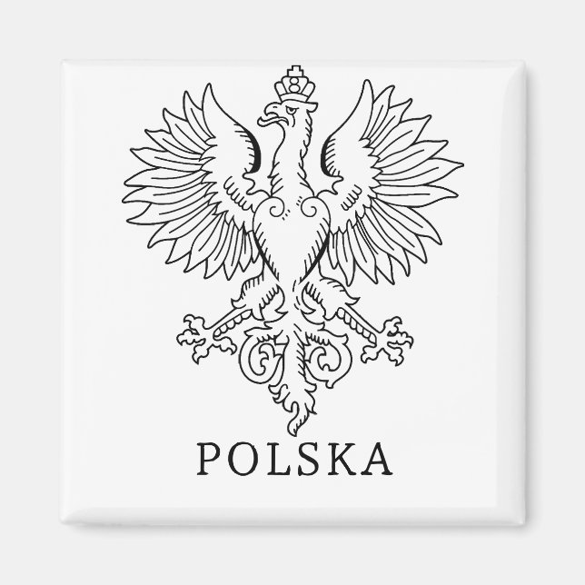 Imán Poland's White Eagle Contemporary State Emblem  (Frente)