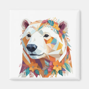 Imán Polar Bear Playable Adorable Fun Animal Coloroso