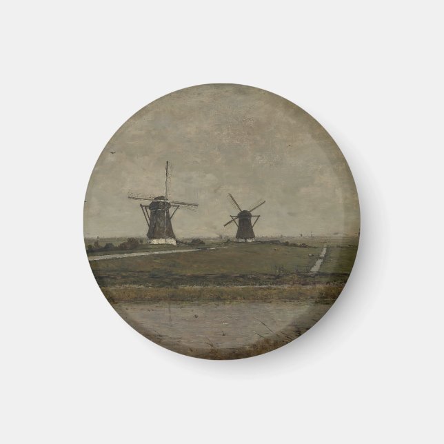 Imán Polder con molinos cerca de Overschie (Frente)