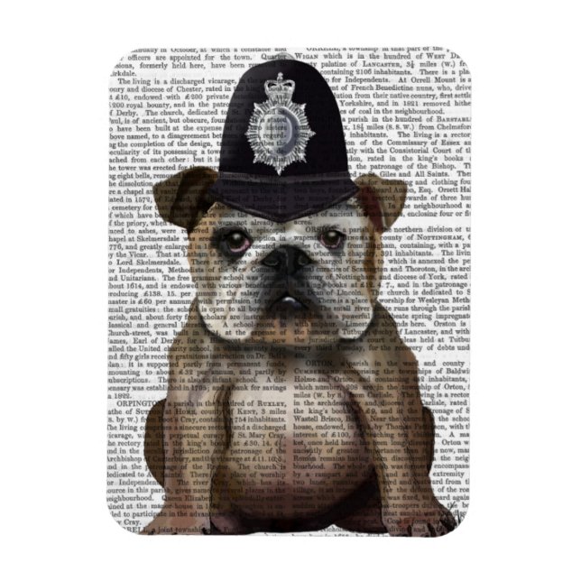Imán Policía de bulldog (Vertical)