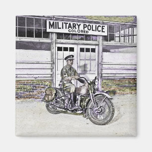 Imán Policía de moto negra ww2
