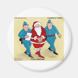 Imán Policía Navidad Regalos y Tarjetas Divertidas de N