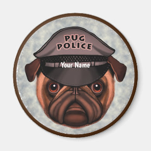 Imán Policía Pug