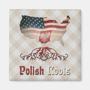 Imán Polish American Roots Fridge Magnet