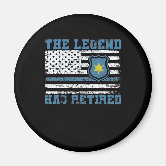 Imán Polizei La Leyenda Se Ha Retirado De La Bandera Es (Frente)