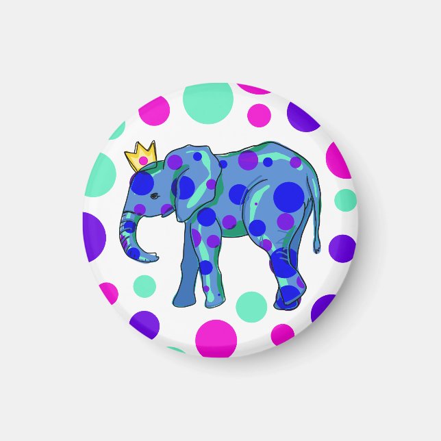 Imán Polka Dot Elephant Magnet (Frente)