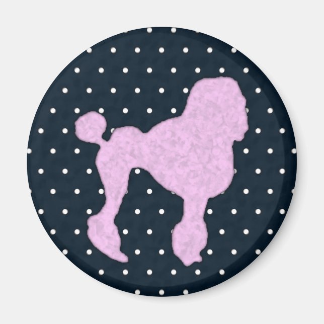 Imán Polka Dot Poodle (Frente)