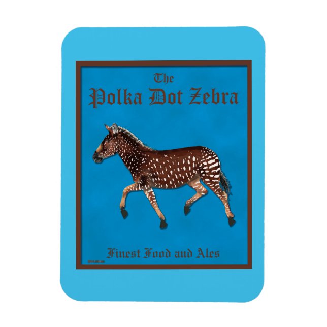 Imán Polka Dot Zebra English Pub (Vertical)