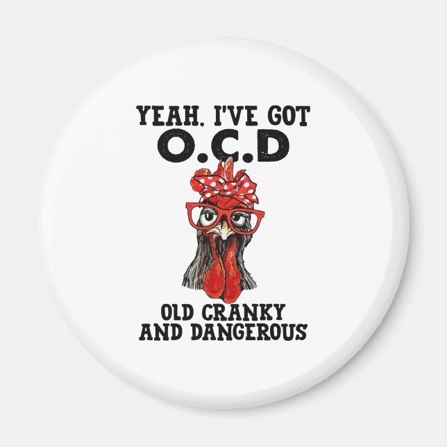 Imán Pollo cobarde y peligroso (Frente)