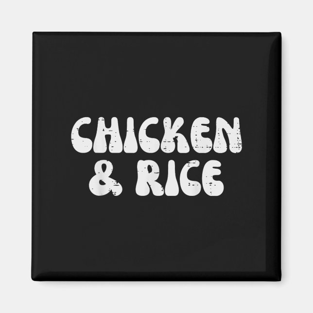 Imán Pollo De Gimnasio Y Rice Funny Entrenamiento Dieta (Frente)